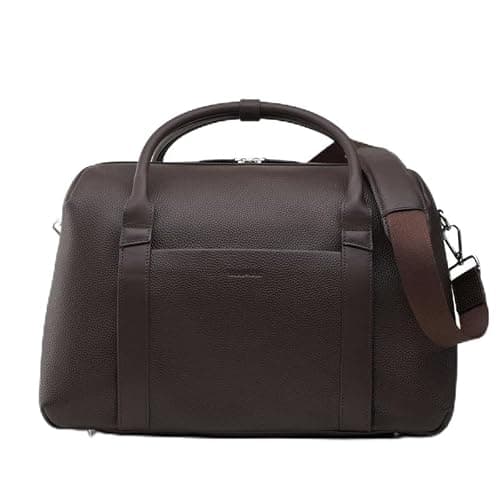 Wool & Oak Duffle Suitcase - Carry-On Size, Brown Leather, 33 L (Chocolate - Leather), Leather