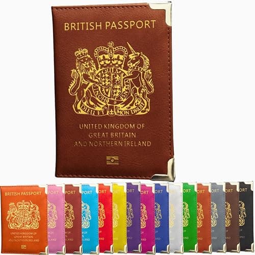HITHIKA British Passport Holder | UK Passport Wallet | Non EU | PU Leather (Maroon)