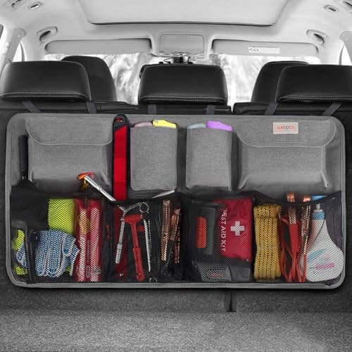 SURDOCA Car Boot Organiser Hanging, Car Interior Accessories, Gray XL