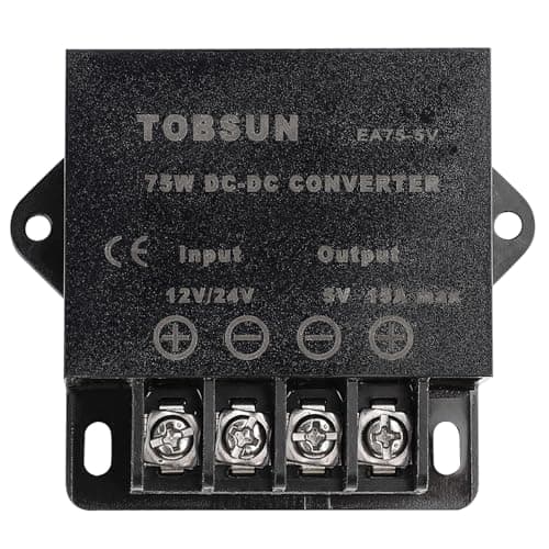 HOMELYLIFE DC 12V 24V to DC 5V 15A 75W Step Down Buck Converter Voltage Regulator Reducer Power Converter Mini Module Transformer
