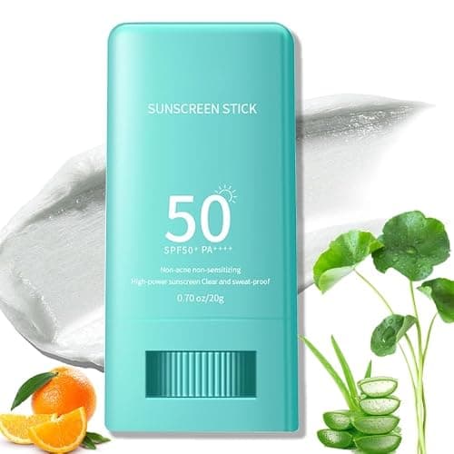 Spf 50 Sunscreen Stick - Moisturizing Sunblock Stick Pa++++ - Factor 50 Sun Cream for Face & Body - Mini Travel Size Sunscreen - Roll on Suncream with Centella Aloe Vera Vitamin E