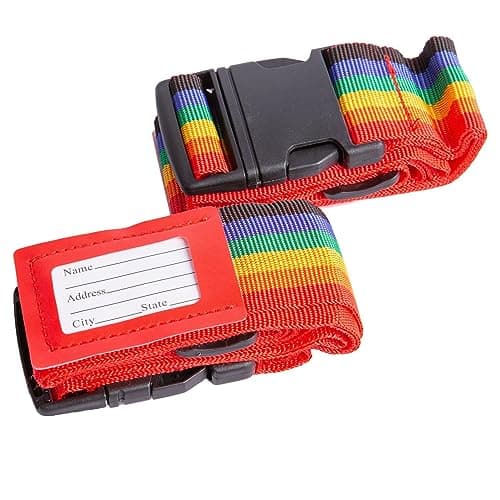 Ashley Housewares 2pc Adjustable Luggage Strap Set