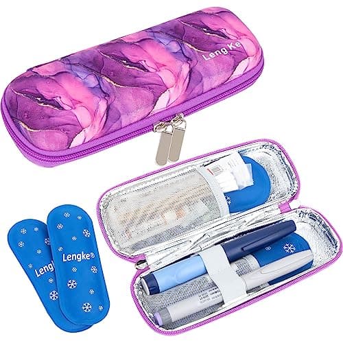 SUNMON Insulin Cooler Travel Case with 2 Ice Packs