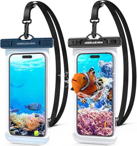 UNBREAKcable Waterproof Phone Pouch,2-Pack IPX8 Universal Waterproof Phone Case Dry Bag for iPhone 17 16 15 14 13 12 11 Pro Max XR X Samsung S25 S24 Ultra S21 S10 Huawei P70 Mate 70 up to 7"