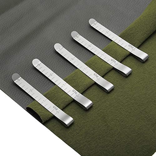 Hemming Clips, 20 PCS Stainless Steel Wonder Clips for Sewing, Quilting, Pinning and Marking - Metal Gauge Garment Measurement Fabric Accessories