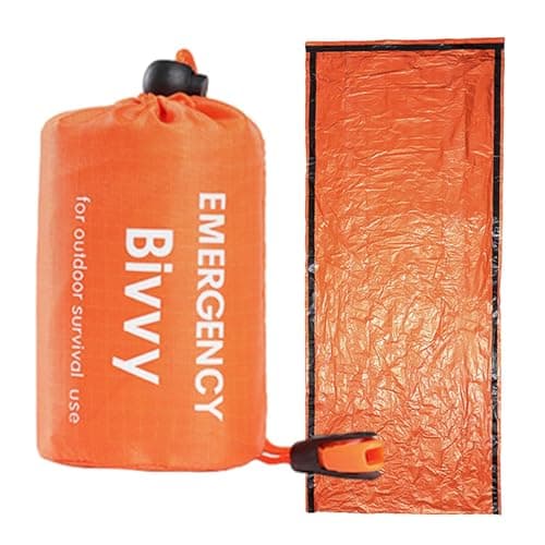 Survival Sleeping Blanket Waterproof Keep Warm Sack Whistle