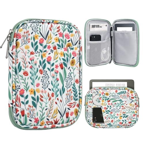 TiMOVO 6-7 Inch eReader Sleeve, Flowers