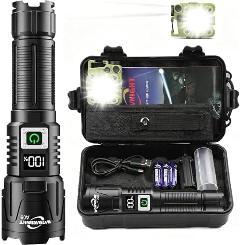 WOWNIGHT Torches LED Super Bright Rechargeable 1,000,000 LM - 5260ft Range