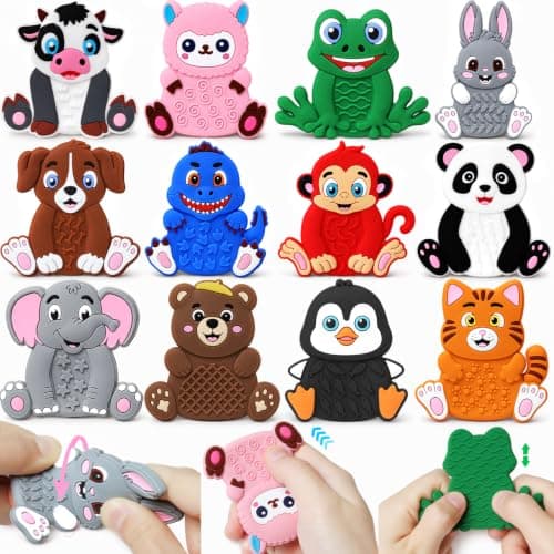 Animal Sensory Fidget Toys for Kids Autism ADHD, Textured Silicone Fidgets