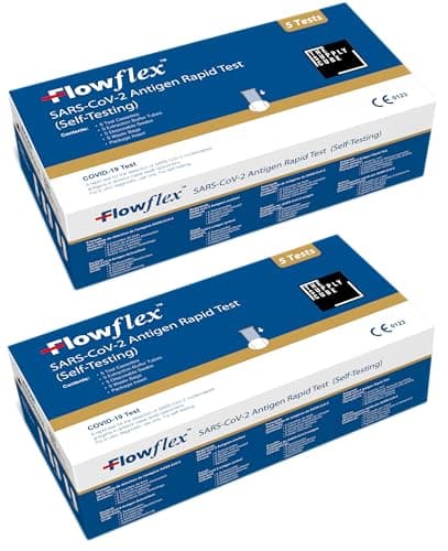 10 Pack Flowflex COVID-19 Rapid Test Kit - Easy to Use Self Testing Antigen Covid Test Kit - One Step Test for Sars-CoV-2 - Quick at Home Testing - Covid Lateral Flow (Not for Travel)