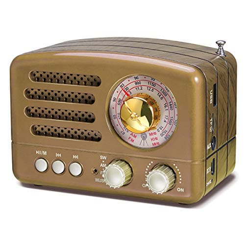 PRUNUS J-160 Portable Radio Retro, SW AM FM Radio Small