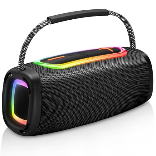Bluetooth Speaker, 6000mah Portable Speaker with 36 Hour Playtime, Speakers Wireless Bluetooth 5.4 with Louder Volume & Enhanced Bass, Built-In Mic, Stereo Sound , Party/Gifts/Led Light for Outdoor