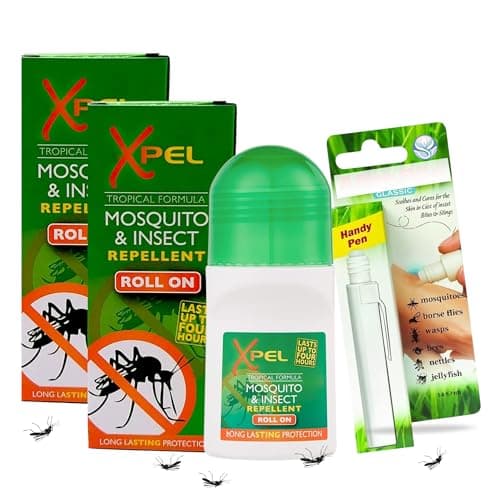 Mosquito and Insect Repellent Roll on (2 x 75ml) + AfterBite Relief Pen 14ml | Twin Pack Travel-Size Protection