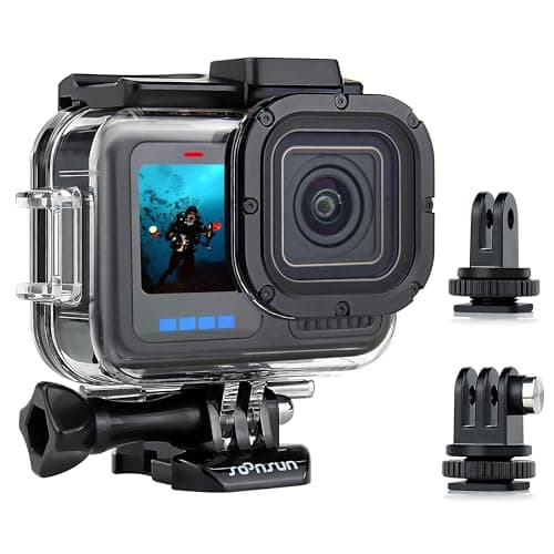 SOONSUN 196FT/60M Waterproof Case for GoPro Hero 13 12 11 10 9 Black