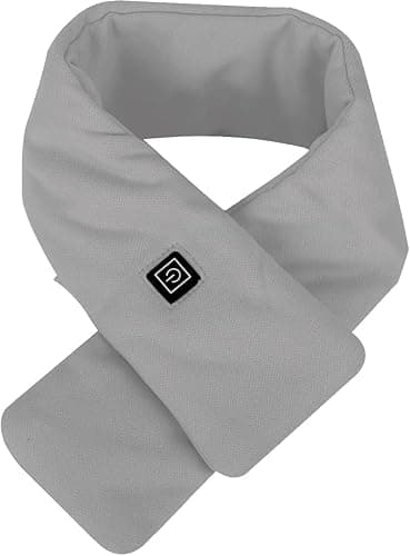 Heated Scarf,Winter Electric Heated Neck Scarf,USB Charging Heating Scarf with 3 Heating Levels,Neck Heating Pad for Pain Relief Thermal Neckerchief,Winter Gift for Men Women Outdoor Skiing(Grey)