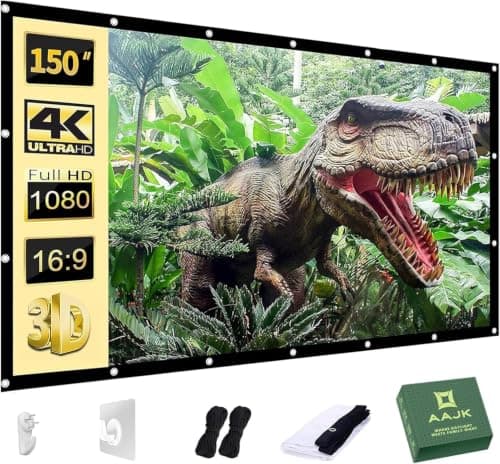 AAJK 150inch Outdoor Projector Screen Anti Crease Portable Movie Screen