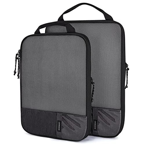 BAGSMART 2pcs Compression Travel Packing Cubes for Suitcases Backpack