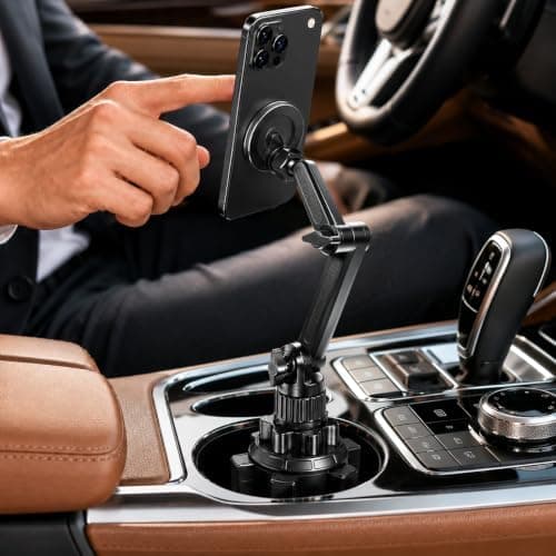 EEEKit Cup Phone Holder for Cars: Magnetic Truck Car Cup Holder Phone Mount