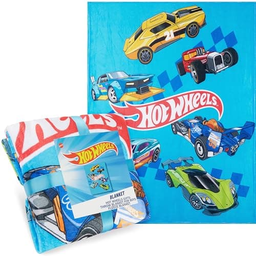 Get Trend Hot Wheels Fleece Blanket 130x150cm, Soft & Cosy Throw Blankets