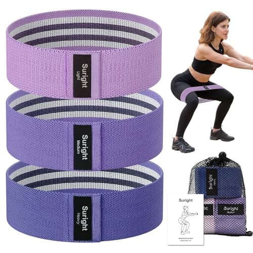 Suright Resistance Bands, Exercise Band with Set 3, Fabric Resistance Bands