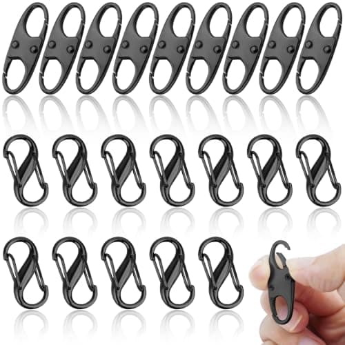 JAXICREY 21PCS Zipper Clips Anti Theft Deterrent, Carabiner Clip - Small Lock for Luggage and Backpacks, Theft Deterrent Travel Locks, Zipper Clips Anti Theft, Bag Lock for Bags