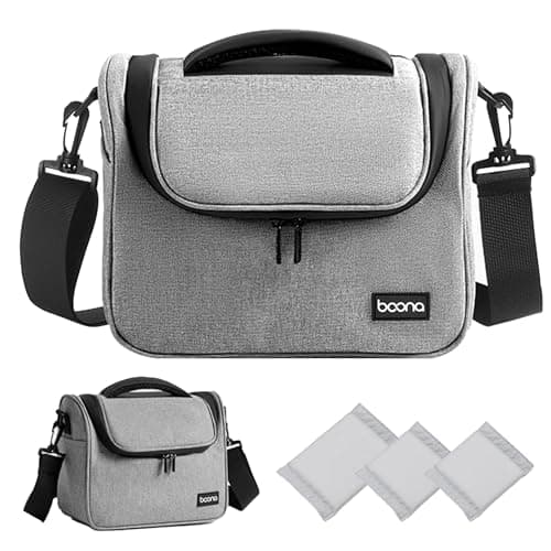 Linpr SLR/DSLR Camera Bag, Waterproof Crossbody Camera Case, Grey,Middle