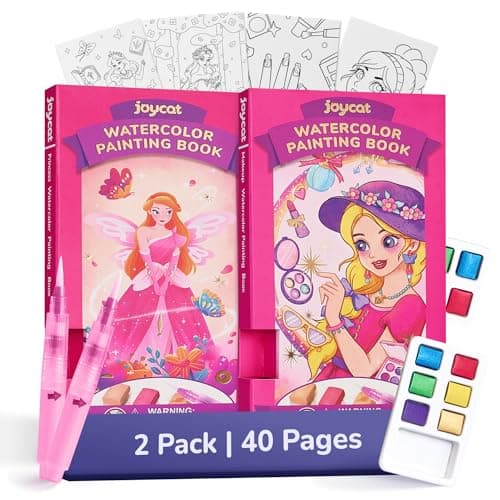 JoyCat 2 Pack Pocket Paint with Water Coloring Books for Kids