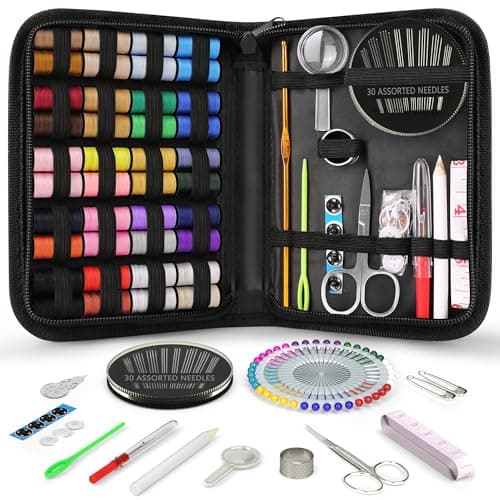 Coquimbo Sewing Kit Travel, 128 Pcs Sewing Accessories for Adults Beginner