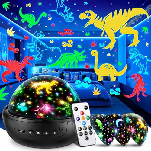 Dinosaur Toys for Boys,3HD Films Night Light Projector,31 Colors Boy Toys