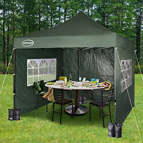 MAXIMUS® Heavy Duty Gazebo 3m x 3m commercial Gazebo Market Stall Pop Up Tent With 4 Sides (Green)