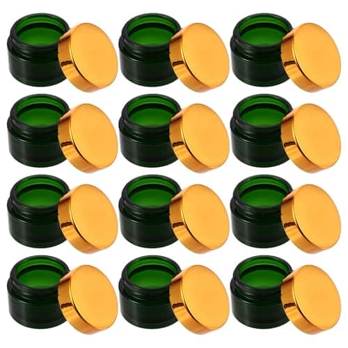 12pcs Refillable Glass Cosmetic Cream Jar 30g