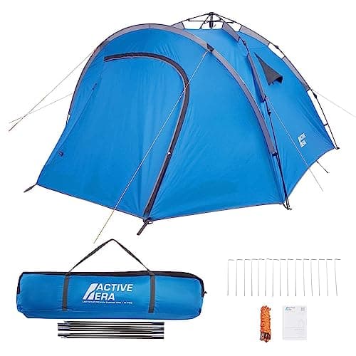 Active Era Premium 4-5 Person Dome Tent with Porch - 7220mm Waterproof Blackout Tent for Camping & Outdoor