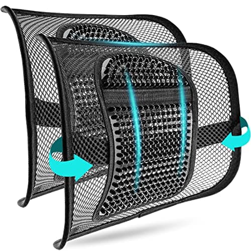 m zimoon Mesh Back Support 2 Pack,Lumbar Support Cushion with Elastic Strap