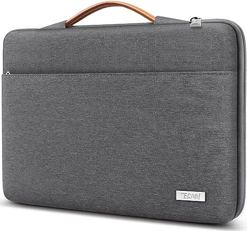 TECOOL 15.6 Inch Laptop Case,Waterproof Laptop Sleeve 15.6 Inch,Dark Grey