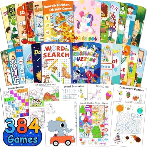 Kalysky 24 Pack Activity Book, Mini Activity Books for Kids Party Favours