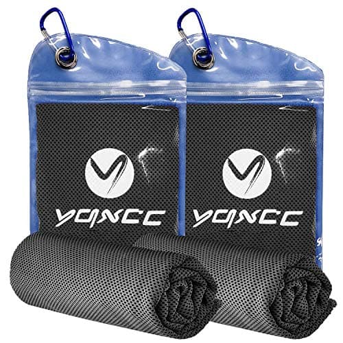 YQXCC 2 Pack Cooling Towels, 120x30 cm, Ice Cool Microfibre Towel for Neck
