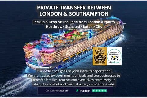 Private Transfer London & Southampton - Cruise Terminal or Hotel