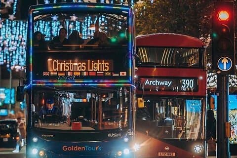 London Christmas Lights Night Tour with Live Guide