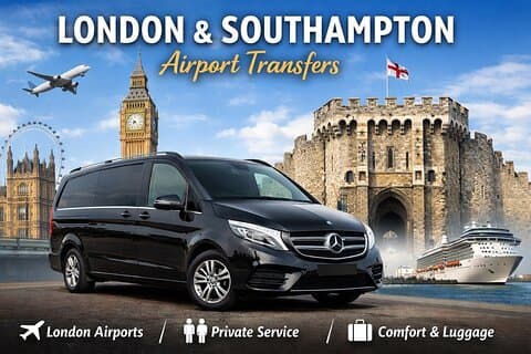 London Airports or Central London to Southampton Private Transfer