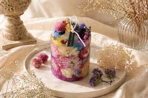Floral Embossed Candle Workshop in London