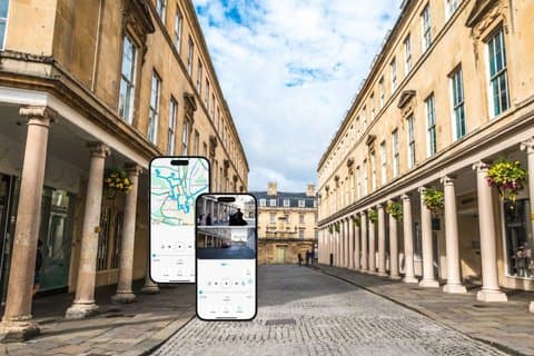 Bath Bridgerton walking tour of filming location with Mobile App